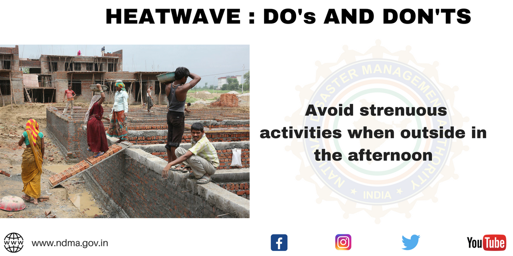 Avoid strenuous activities when outside in the afternoon